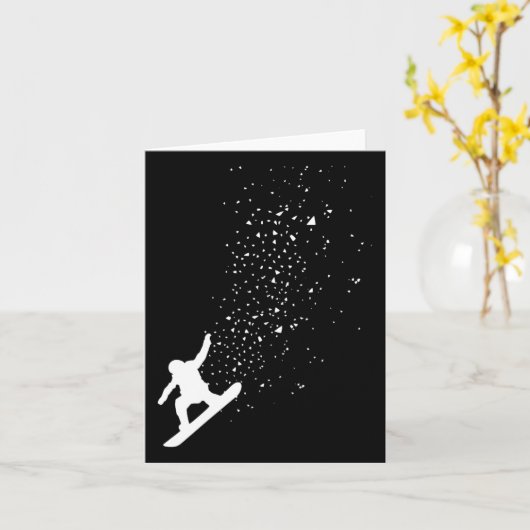 Snowboard Freestyle Snowboarder Gift Kaart (Gele Bloem)