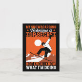 Snowboard Funny Mijn Snowboarden Techniek Kaart (Voorkant)