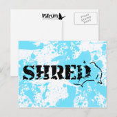 snowboard : geslepen briefkaart (Voorkant / Achterkant)