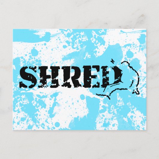 snowboard : geslepen briefkaart (Voorkant)