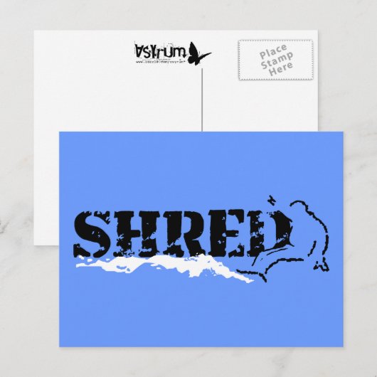 snowboard : geslepen briefkaart (Voorkant / Achterkant)