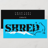 snowboard : geslepen kaart (Voorkant / Achterkant)