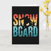  Snowboard Gift for Snowboarder Kaart (Gele Bloem)