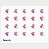 Snowboard Girl Ronde Sticker (Vel)