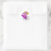 Snowboard Girl Ronde Sticker (Tas)
