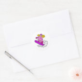 Snowboard Girl Ronde Sticker (Envelop)