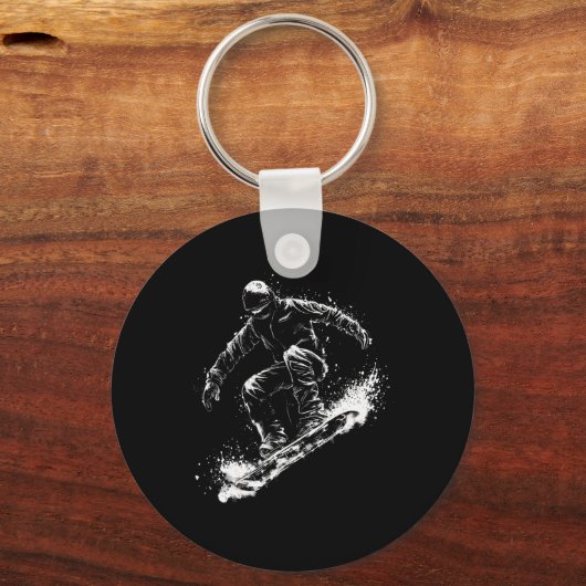 Snowboard glijden in stijl sleutelhanger (Voorkant)