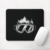Snowboard Goggles - Wintersport Wedstrijd Snowb Muismat (Met muis)