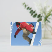 Snowboard Grab Briefkaart (Staand voorkant)