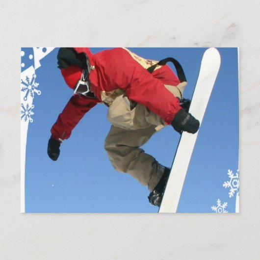Snowboard Grab Briefkaart (Voorkant)