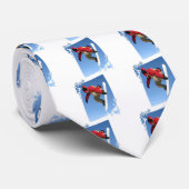 Snowboard Grab Mannen Necktie Stropdas (Opgerold)