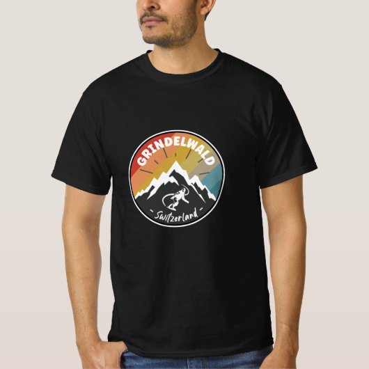 Snowboard Grindelwald Zwitserland T-shirt (Voorkant)