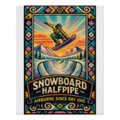 “Snowboard Halfpipe – Airborne Since Day One Perfect Poster (Voorkant)