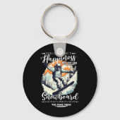 Snowboard Happiness Sneeuw Vakantie Snowboarden Sleutelhanger (Voorkant)
