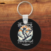 Snowboard Happiness Sneeuw Vakantie Snowboarden Sleutelhanger (Voorkant)