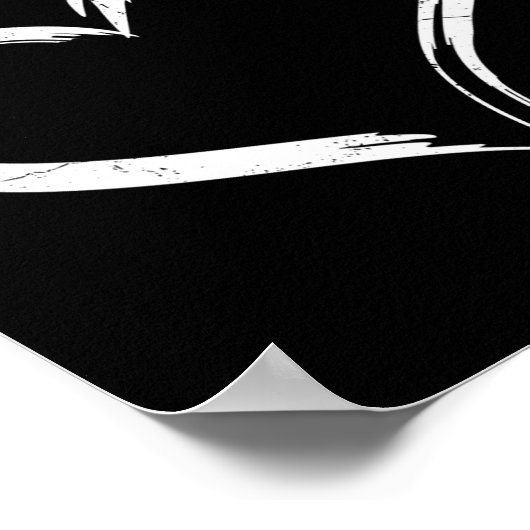 Snowboard Hart Poster (Hoek)