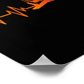 Snowboard hartslag 80s Retro Winter Snowboard Poster (Hoek)