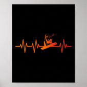 Snowboard hartslag 80s Retro Winter Snowboard Poster (Voorkant)