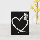 Snowboard Heart  Kaart (Gele Bloem)