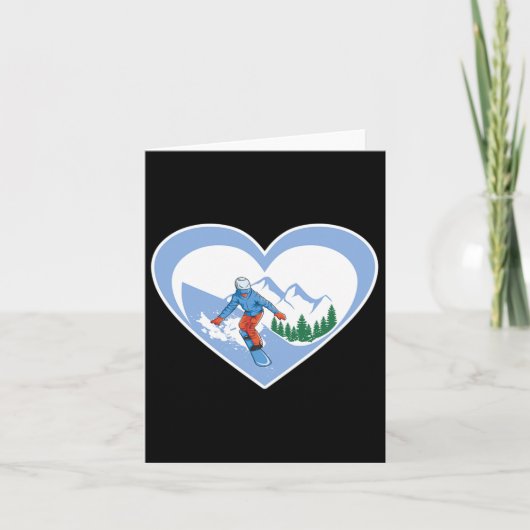 Snowboard Heart - Snowboarden Liefde Kaart (Voorkant)