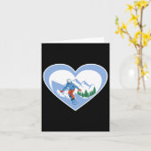 Snowboard Heart - Snowboarden Liefde Kaart (Gele Bloem)