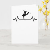 Snowboard Heartbeat Funny Sport Snowboarding Gift Kaart (Gele Bloem)