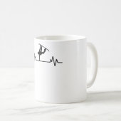 Snowboard Heartbeat Funny Sport Snowboarding Gift Koffiemok (Voorkant rechts)