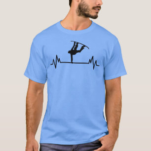 Snowboard Heartbeat Funny Winter Sports Fan Snowbo T-shirt