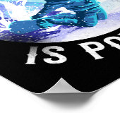 Snowboard het enige wat ik nodig heb is Powder Poster (Hoek)