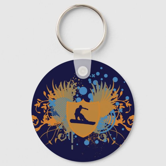 Snowboard. hi-fi. v.3 sleutelhanger (Voorkant)