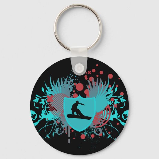 Snowboard. hi-fi. v.3 sleutelhanger (Voorkant)