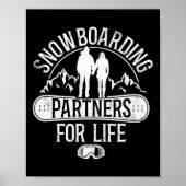 Snowboard  huwelijk poster (Voorkant)