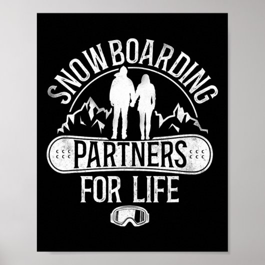 Snowboard  huwelijk poster (Voorkant)