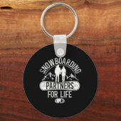 Snowboard  huwelijk sleutelhanger (Voorkant)