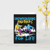 Snowboard huwelijksvrouw echtgenoot Snowb Kaart (Gele Bloem)