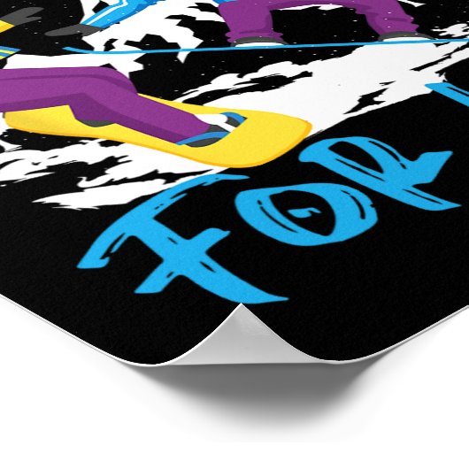 Snowboard huwelijksvrouw echtgenoot Snowb Poster (Hoek)