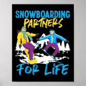 Snowboard huwelijksvrouw echtgenoot Snowb Poster (Voorkant)