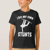 Snowboard ik doe mijn stunts t-shirt (Voorkant)