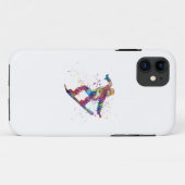 Snowboard in waterverf Case-Mate iPhone case (Achterkant (horizontaal))