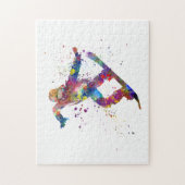 Snowboard in waterverf legpuzzel (Verticaal)