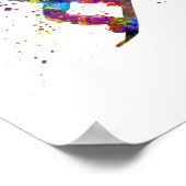 Snowboard in waterverf poster (Hoek)