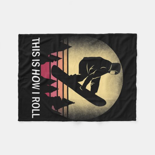 Snowboard is dit hoe ik snowboardSilhouet kan draa Fleece Deken (Voorkant (Horizontaal))