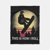 Snowboard is dit hoe ik snowboardSilhouet kan draa Fleece Deken (Voorkant)