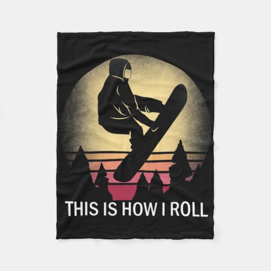 Snowboard is dit hoe ik snowboardSilhouet kan draa Fleece Deken (Voorkant)