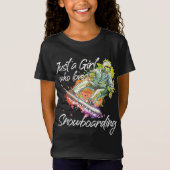 Snowboard is gewoon een meisje dat van Snowboardin T-shirt (Voorkant)