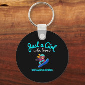 Snowboard Jersey voor meisjes Snowboarden Sleutelhanger (Voorkant)