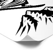 Snowboard Jesus Christ Snowboarding Rizzin' Snow C Poster (Hoek)