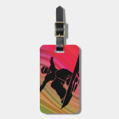 Snowboard Jump Bagagelabel (Voorkant verticaal)