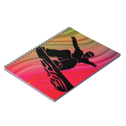 Snowboard Jump Notitieboek (Linkerzijde)