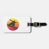 Snowboard Jump Retro Bagagelabel (Voorkant horizontaal)